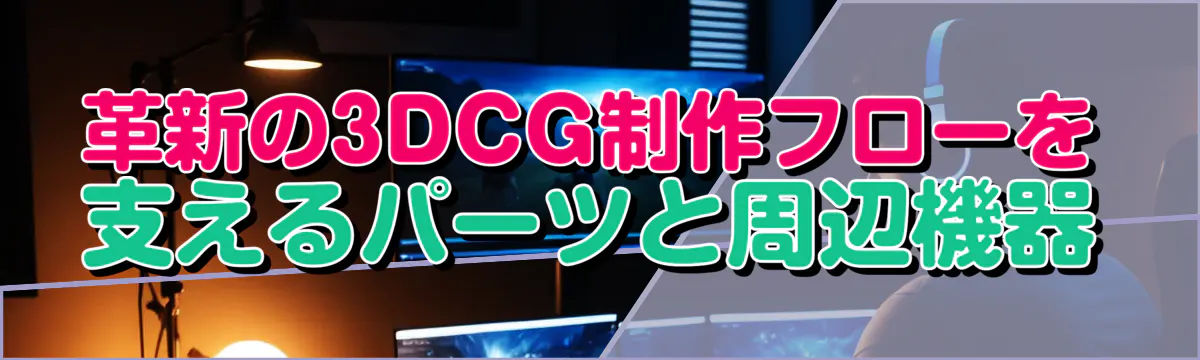 革新の3DCG制作フローを支えるパーツと周辺機器