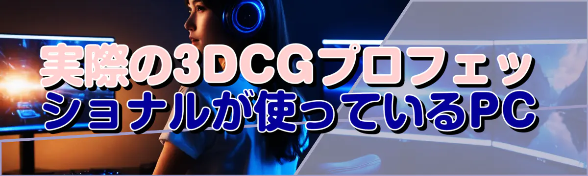 実際の3DCGプロフェッショナルが使っているPC