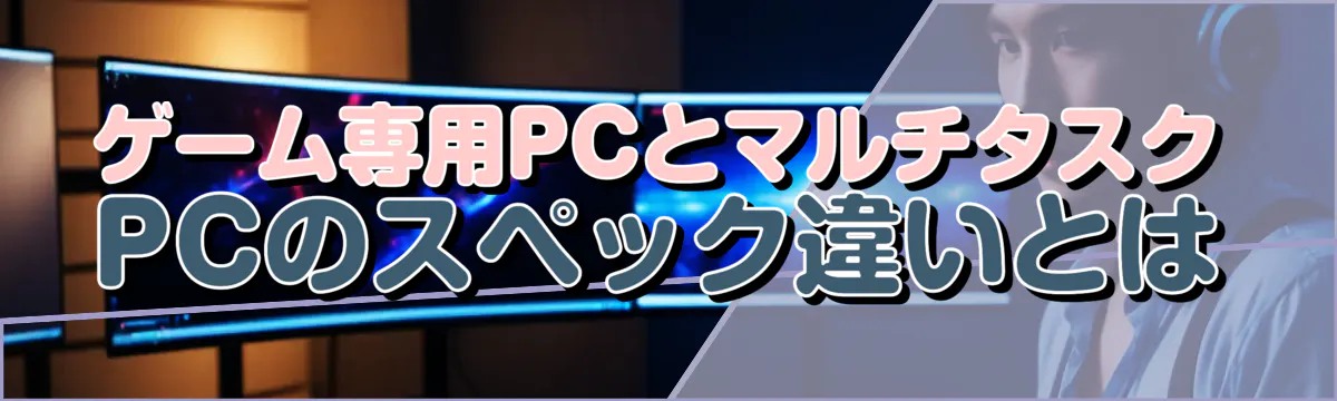 ゲーム専用PCとマルチタスクPCのスペック違いとは