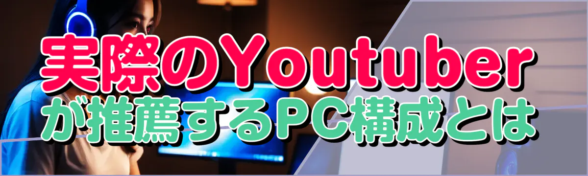 実際のYoutuberが推薦するPC構成とは