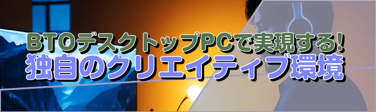 BTOデスクトップPCで実現する! 独自のクリエイティブ環境