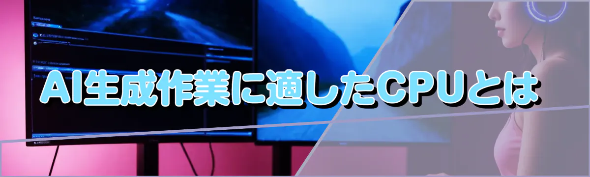 AI生成作業に適したCPUとは