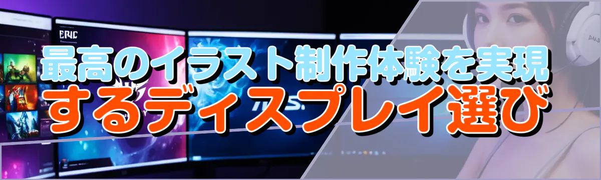 最高のイラスト制作体験を実現するディスプレイ選び