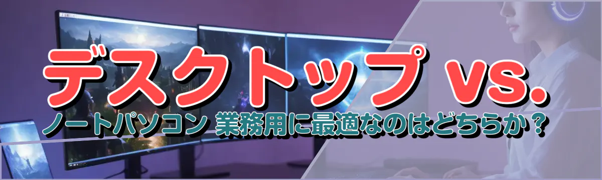 デスクトップ vs. ノートパソコン 業務用に最適なのはどちらか？