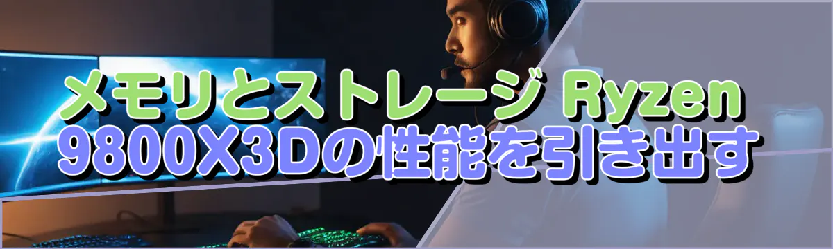 メモリとストレージ Ryzen&nbsp;9800X3Dの性能を引き出す