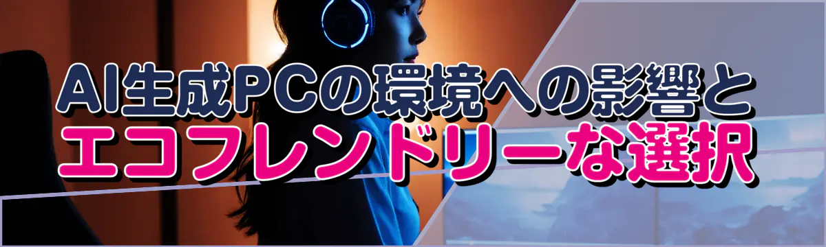 AI生成PCの環境への影響とエコフレンドリーな選択