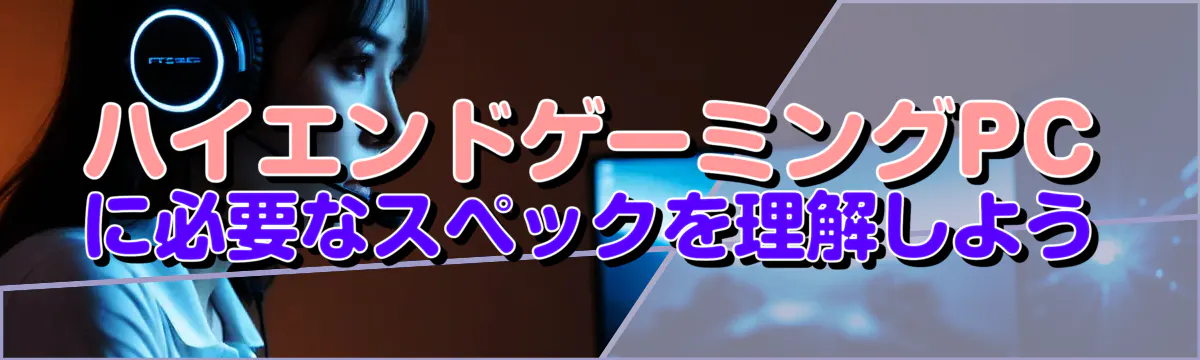 ハイエンドゲーミングPCに必要なスペックを理解しよう