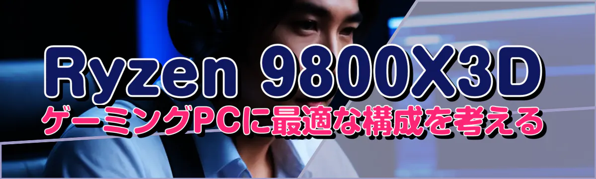 Ryzen 9800X3D ゲーミングPCに最適な構成を考える
