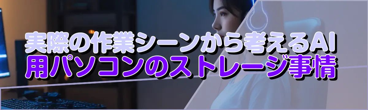 実際の作業シーンから考えるAI用パソコンのストレージ事情