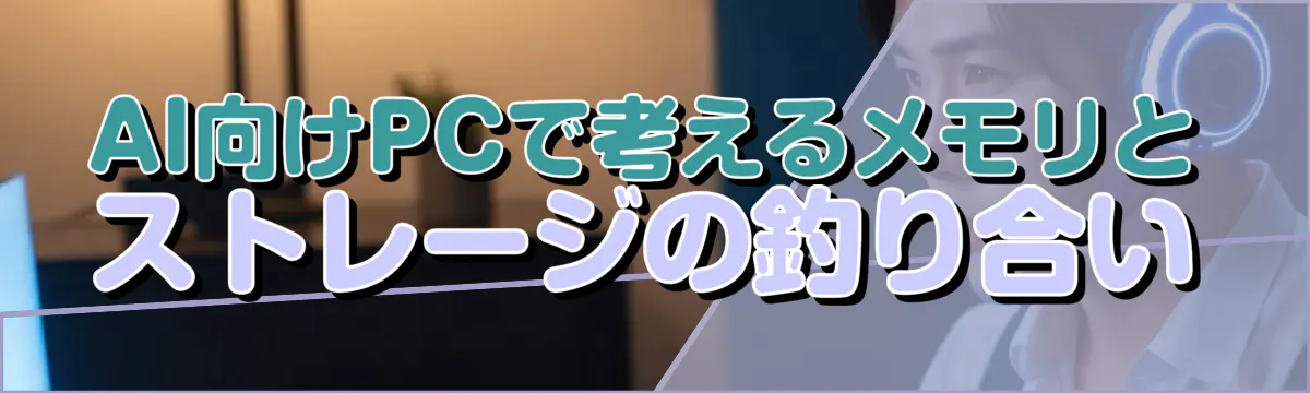 AI向けPCで考えるメモリとストレージの釣り合い