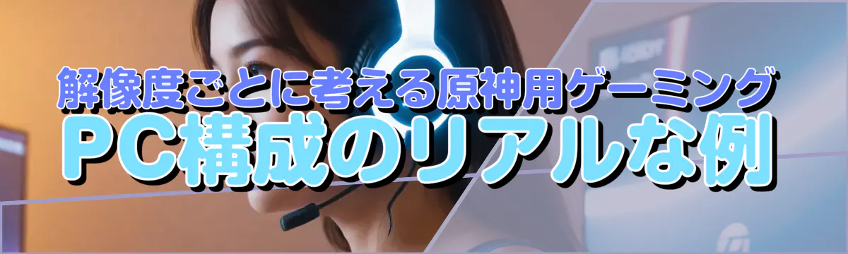 解像度ごとに考える原神用ゲーミングPC構成のリアルな例