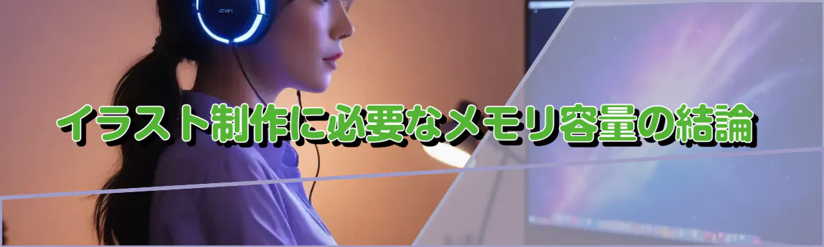 イラスト制作に必要なメモリ容量の結論