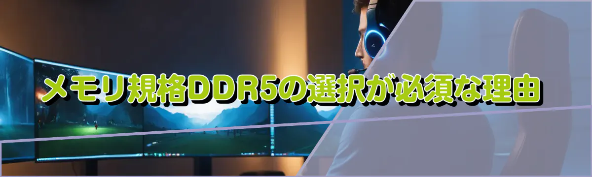 メモリ規格DDR5の選択が必須な理由