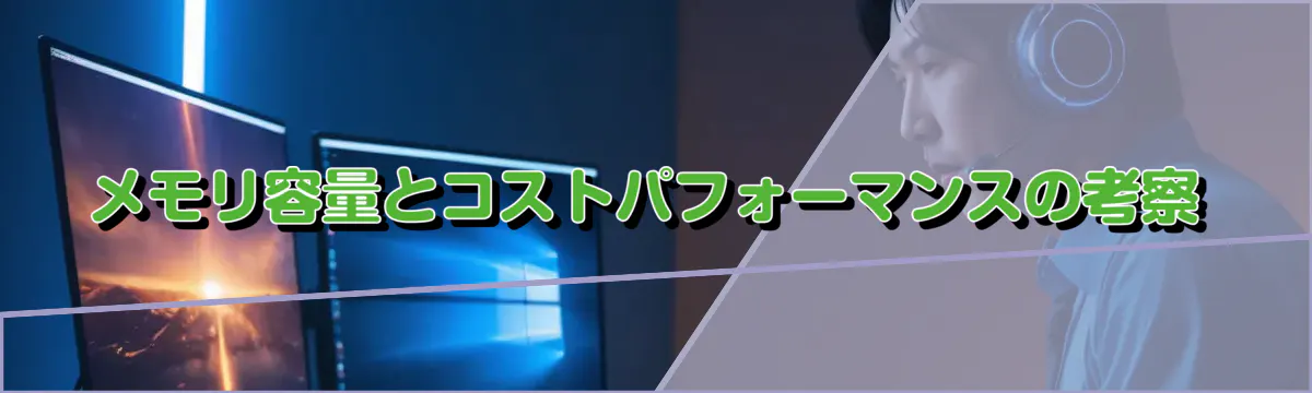 メモリ容量とコストパフォーマンスの考察
