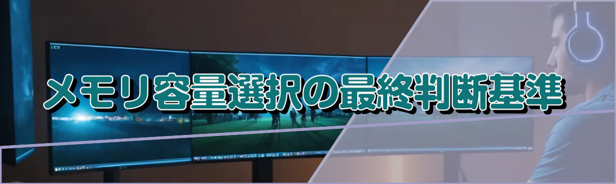 メモリ容量選択の最終判断基準