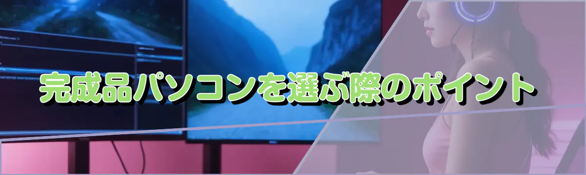 完成品パソコンを選ぶ際のポイント