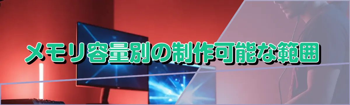 メモリ容量別の制作可能な範囲