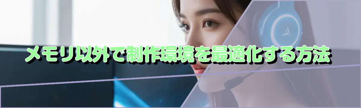 メモリ以外で制作環境を最適化する方法