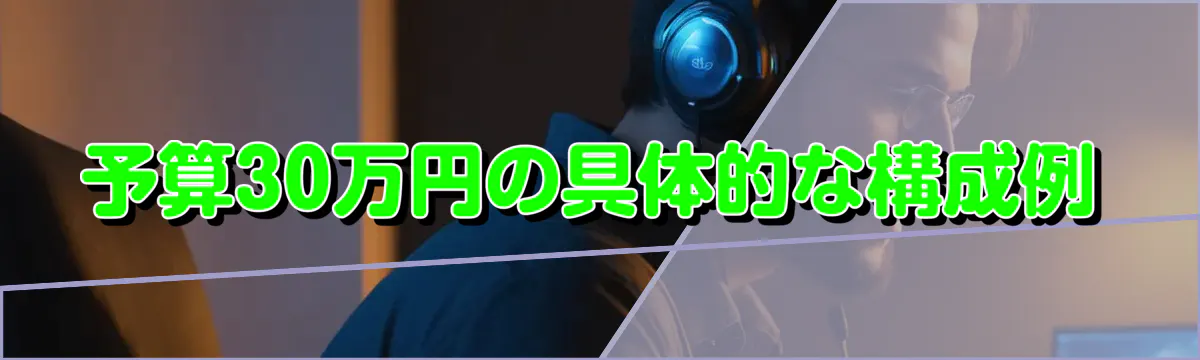 予算30万円の具体的な構成例