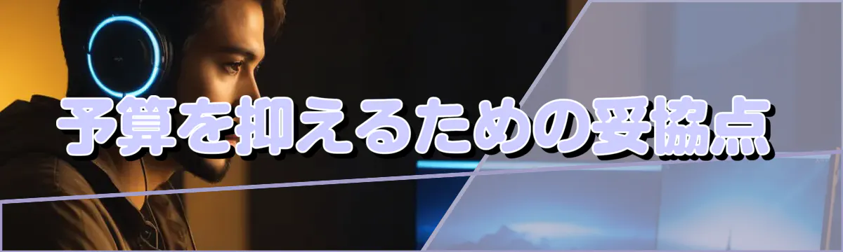 予算を抑えるための妥協点