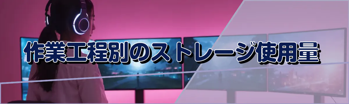 作業工程別のストレージ使用量