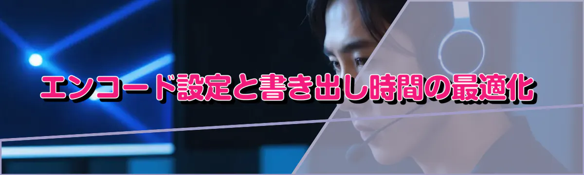 エンコード設定と書き出し時間の最適化