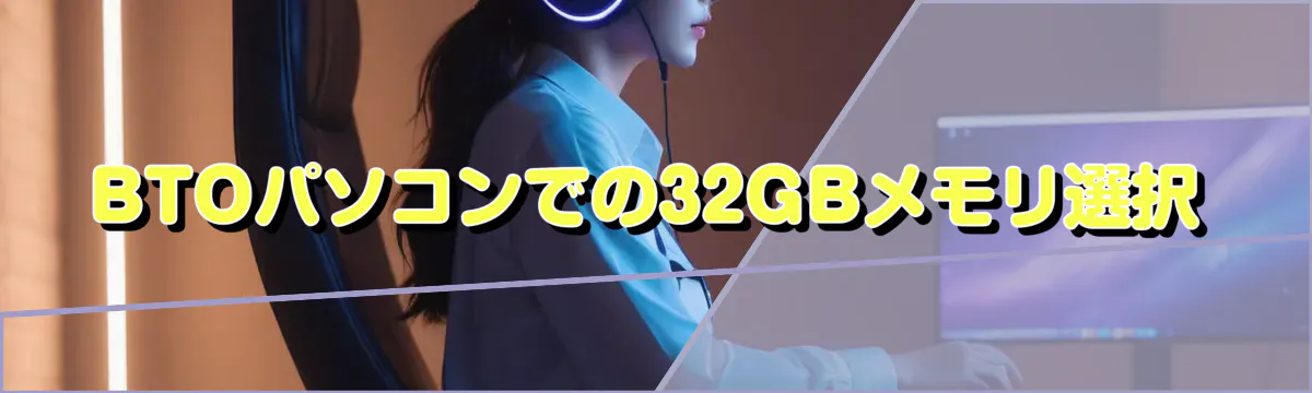 BTOパソコンでの32GBメモリ選択