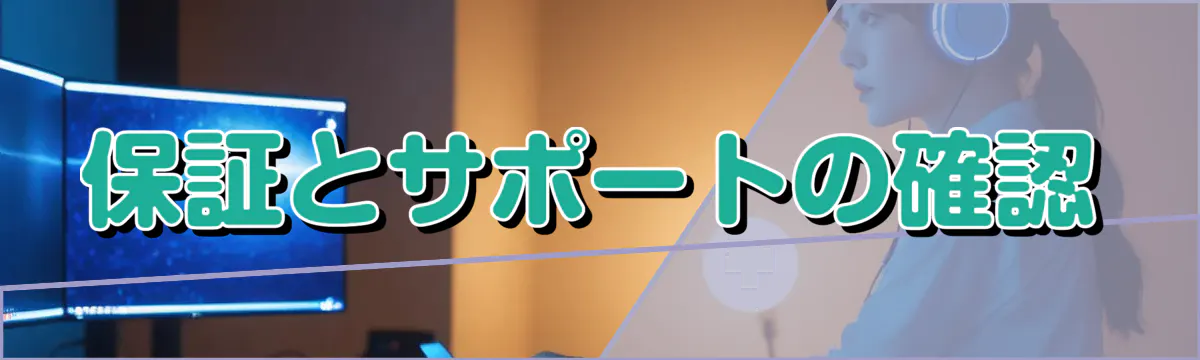 保証とサポートの確認