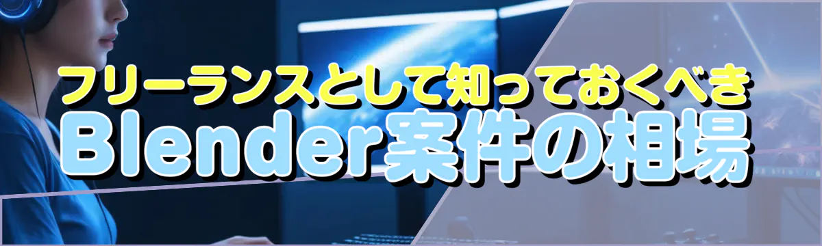 フリーランスとして知っておくべきBlender案件の相場