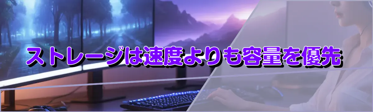 ストレージは速度よりも容量を優先