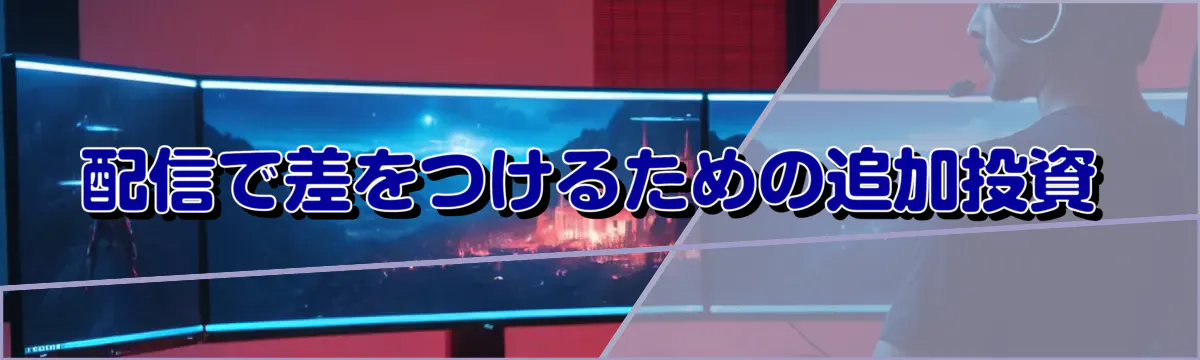 配信で差をつけるための追加投資