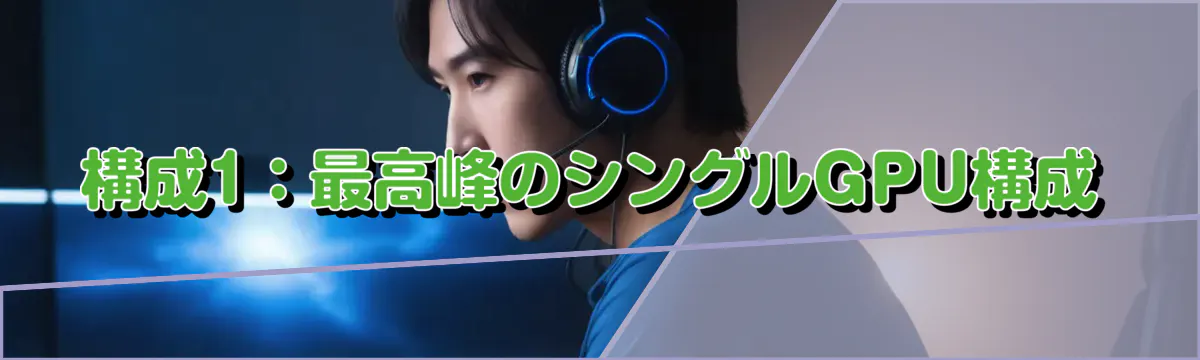 構成1:最高峰のシングルGPU構成