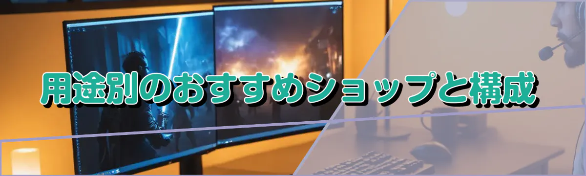 用途別のおすすめショップと構成