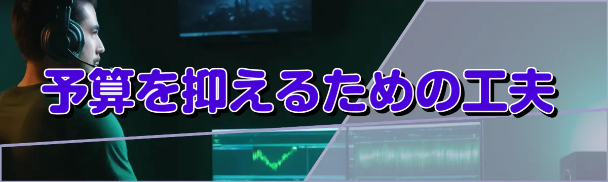 予算を抑えるための工夫