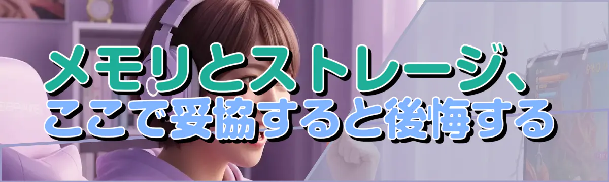 メモリとストレージ、ここで妥協すると後悔する