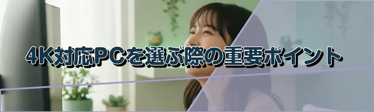 4K対応PCを選ぶ際の重要ポイント