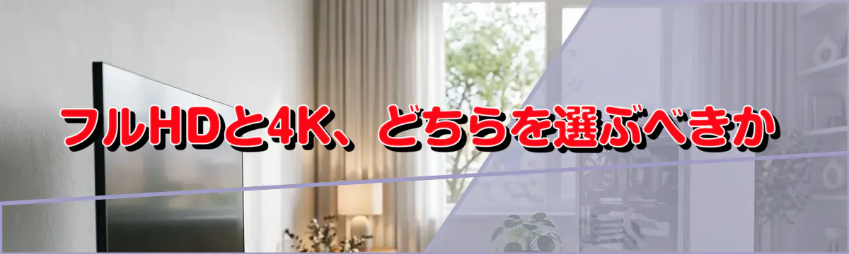 フルHDと4K、どちらを選ぶべきか