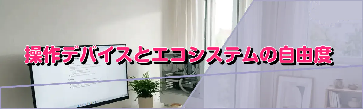 操作デバイスとエコシステムの自由度