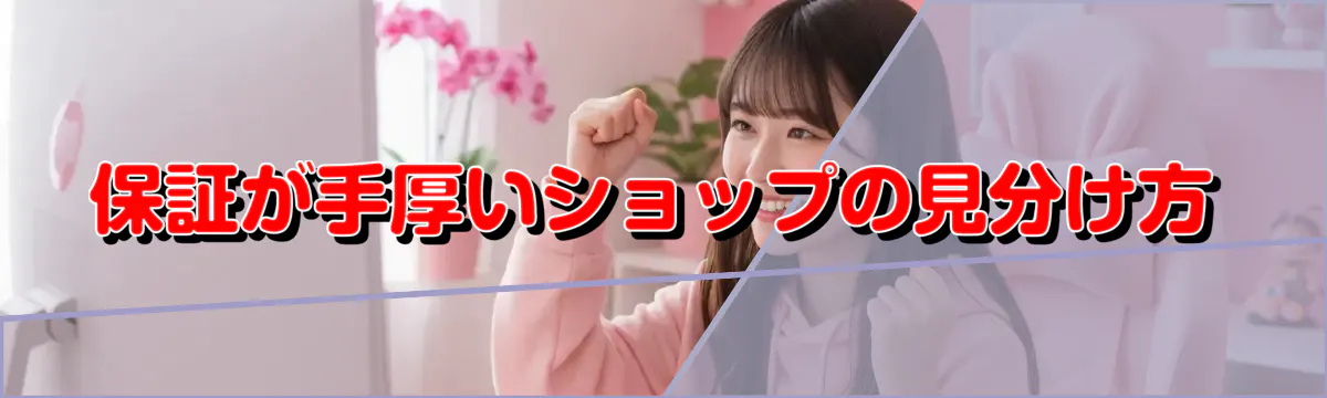 保証が手厚いショップの見分け方